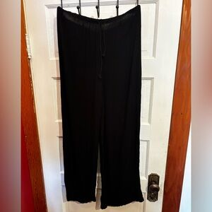 SHEIN Black Wide Leg Drawstring Pants Tall